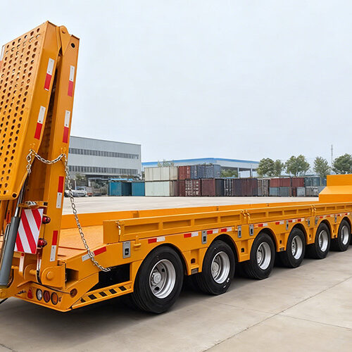 Semirremolque de plataforma baja para transporte pesado Semirremolque de plataforma baja para transporte pesado