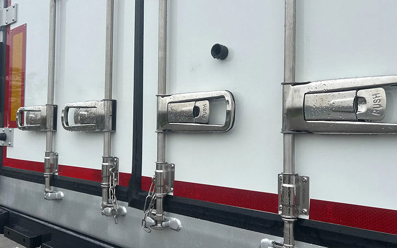 Interior inspection area of a refrigerated semi trailer